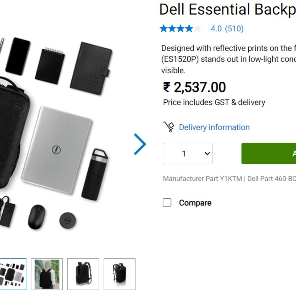 Original DELL Essential Backpack 15 - Picture 6 of 11